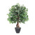 Vickerman 4' Artificial Ficus Extra Full Bush Gray Round Plastic Container