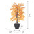 Vickerman 4' Artificial Golden Aspen Bush Gray Round Plastic Container