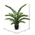 TB170904 Vickerman - 52 in Green Zamifolia Artificial Bush - Potted