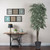 Vickerman 6' Artificial Varigated Smilax Deluxe Tree Gray Round Plastic Container