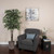 Vickerman 6' Artificial Variegated Ficus Deluxe Tree Brown Round Plastic Container