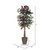 Vickerman 6' Artificial Capensia Deluxe Tree Brown Round Plastic Container