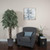 Vickerman 6' Artificial Variegated Smilax Executive Tree Gray Round Plastic Container