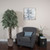 Vickerman 6' Artificial Variegated Smilax Executive Tree Brown Round Plastic Container