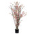Vickerman 4' Artificial Hot Pink Blossom Tree in Black Planters Pot
