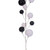 Vickerman 10' White And Black Assorted Finish Branch Ball Christmas Ornament Garland