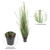 Vickerman 60" Artificial Potted Green Grass and Eucalyptus