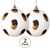 MT221111 Vickerman - 6 in White Matte Ball with Brush Strokes Christmas Ornament - 2 Pack