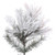 Vickerman 4.5' x 30" Flocked Atka Slim Artificial Christmas Tree Unlit