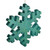 Vickerman 18" Turquoise Glitter Snowflake Christmas Ornament