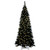 Vickerman 7.5' x 41" Flocked Black Fir Slim Christmas Tree Warm White LED Mini Lights