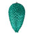 Vickerman 7" Teal Matte Glitter Pinecone Christmas Ornament 4 per set