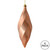  Vickerman 8" Rose Gold Shiny Swirl Finial Christmas Ornament Pack of 6 