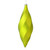  Vickerman 8" Lime Matte Swirl Finial Christmas Ornament Pack of 6 