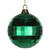 Vickerman 5.5" Green Shiny and Matte Mirror Ball Christmas Ornament with Glitter Accents