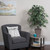Vickerman 4' Artificial Variegated Ficus Bush Rattan Basket