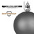 Vickerman 12" Wine Glitter Ball Christmas Ornament