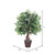  Vickerman 4' Artificial Ficus Extra Full Bush Rattan Basket 