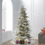 Vickerman 8.5' Flocked Sierra Fir Artificial Christmas Tree with Pure White Single Mold LED lights
