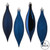  Vickerman 5.5" Midnight Blue Finial Drop Christmas Ornament Assorted 4 Finish 8 per Pack 
