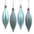 Vickerman 5.5" Baby Blue Finial Drop Christmas Ornament Assorted 4 Finish 8 per Pack