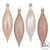 Vickerman 5.5" Cafe Latte Finial Drop Christmas Ornament Assorted 4 Finish 8 per Pack