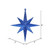 Vickerman 8" Blue Iridescent Glitter Bethlehem Star Christmas Ornament 4 per Box