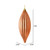 Vickerman 8" Rose Gold Shiny Line Finial Christmas Ornament Pack of 4