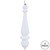 Vickerman 14" White Shiny Finial Drop Christmas Ornament Pack of 2