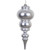  Vickerman 14" Silver Matte Finial Christmas Ornament 