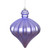 Vickerman 6" Lavender Matte Onion Drop Christmas Ornament with drilled and wired caps