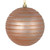  Vickerman 6" Rose Gold Candy Finish Ball Christmas Ornament with Glitter Lines 3 per Bag 