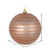 Vickerman 6" Rose Gold Candy Finish Ball Christmas Ornament with Glitter Lines 3 per Bag