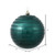 Vickerman 6" Sea Blue Candy Finish Ball Christmas Ornament with Glitter Lines 3 per Bag