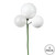 Vickerman 18" White Ball Ornament Christmas Pick 4 per set