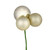 Vickerman 18" Champagne Ball Ornament Christmas Pick 4 per set