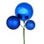 Vickerman 18" Blue Ball Ornament Christmas Pick Set of 3