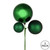 Vickerman 18" Emerald Ball Ornament Christmas Pick Set of 3
