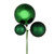 Vickerman 18" Emerald Ball Ornament Christmas Pick Set of 3