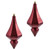  Vickerman 8" Berry Red Candy Finish Diamond Finial Christmas Ornament Pack of 2 