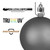 Vickerman 10" Silver Candy Ball Christmas Ornament