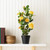 Vickerman 21" Artificial Yellow Rose Plant in Pot