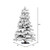  Vickerman 5' Flocked Spruce Artificial Christmas Tree Unlit 