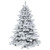 Vickerman 5.5' Flocked Alaskan Pine Artificial Christmas Tree Pure White Single Mold LED lights