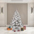 Vickerman 5.5' Flocked Alaskan Pine Artificial Christmas Tree Multi-Colored LED Dura-Lit lights