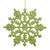  Vickerman 4" Lime Glitter Snowflake Christmas Ornament 24 per Box 