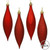 Vickerman 5.5" Red Finial Drop Christmas Ornament Assorted 4 Finish 8 per Pack
