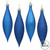 Vickerman 5.5" Blue Finial Drop Christmas Ornament Assorted 4 Finish 8 per Pack