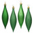 Vickerman 5.5" Green Finial Drop Christmas Ornament Assorted 4 Finish 8 per Pack