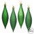 Vickerman 5.5" Green Finial Drop Christmas Ornament Assorted 4 Finish 8 per Pack